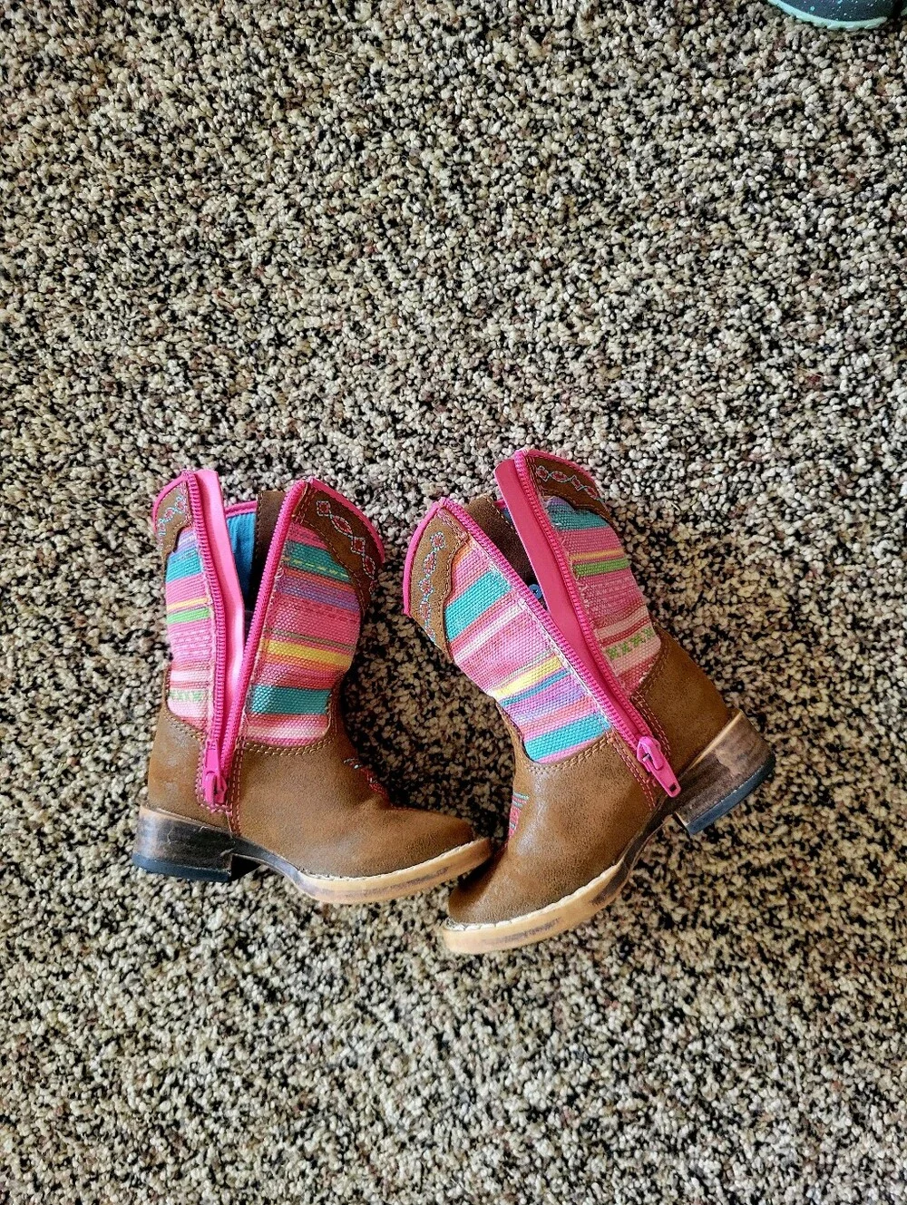 Blazin Roxx Toddler Pink Multicolor Western Cowboy Boots - Kids Accessories